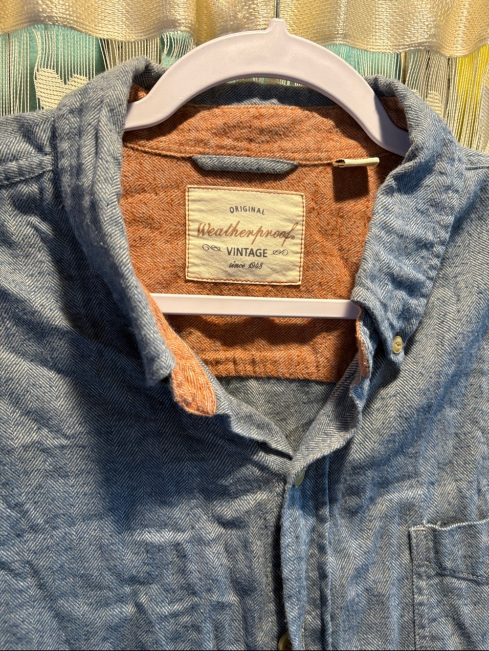 Weatherproof brand Vintage
Cotton Denim Looking button down size XL